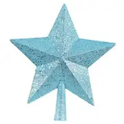 10Inch Christmas Tree Topper Clearance, Star Tree Topper Glittered Blue