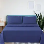 LINENOVA Ultra Soft 4 Pieces Bedding Sheet Sets 2000TC Navy(All Size)