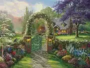 - Thomas Kinkade - Inspirations - Hummingbird Cottage - 300 Piece Jigsaw Puzzle