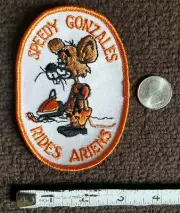 Vintage 1970s SPEEDY GONZALES ARIENS Ski-Mobile RACING Ski Patch