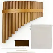 Chinese Traditional Musical Instrument 15 Pipes Pan Flute C Key Pan Pipes Woodwind Instrument (Right Hand)