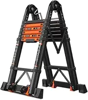 Aluminum Heavy Duty Telescopic Extension Ladder 5.5Ft Tall Telescoping Ladder a Frame Collapsible Herringbone Ladder for Outdoor