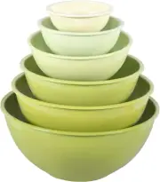 Melamine Mixing Bowls with Lids - 12 Piece Nesting Bowls Set 6 Bowls and 6 Lids,
