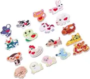 Beatifufu 18pcs Cartoon Animal Embroidery Patches for Clothing Repair Cute Applique Stickers for Jackets Jeans Bags Arts Craft Projects Adorable Decorative Cloth Patches