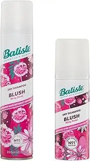 Batiste Blush Dry Shampoo Home & On The Go Set 200ml & 50ml - Gently Removes Oil - Quick Refresh for All Hair Types - Floral & Flirty Fragrance