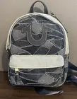 NWT TRUE RELIGION Mini Backpack Denim Sky Logo Blue Patchwork Orig Price $120