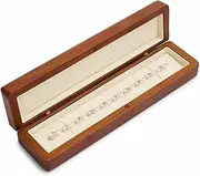[CFZSALK] Necklace Organiser Wooden Jewelry Box Storage Ring Earring Watch Solid Wood Couple Ring Box 2 Layer Wooden Jewelry Box Small Jewelry Boxes Earring Jewellery Box Necklace Jewellery Box(Type-J) KeYJ