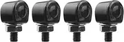 Motorcycle Indicators Flowing Turn Signal Lights Motorcycle Turn Signal Light Indicators 12V 8mm Lamp For Ho&nd&a Cafe Racer(4 Pcs-Black-1 LED)