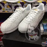 在飛比找蝦皮購物優惠-NIKE CORTEZ CLASSIC 白金 洞洞 皮革 阿