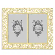 Olivia Riegel Gold Tone Double Frame, 4 x 6