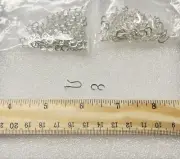 Hook And Eye Clasps 10 x 6mm Silver Plated Findings 200 Count