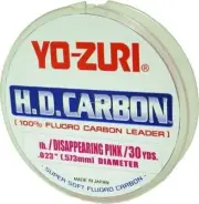 Yo Zuri HD Carbon 100% Fluorocarbon Leader 300lb 30yd Disappearing Pnk HD300LBDP