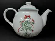 Corelle Holiday Tea Pot Stoneware Callaway Christmas Ivy Topiary Teapot