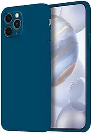 HONLEN Case for iPhone 11 Pro, Protective Case, 5.8 Inch Liquid TPU Silicone Mobile Phone Case with Drop Protection, Scratch-Resistant and Non-Slip Silicone Cover, Sapphire Blue