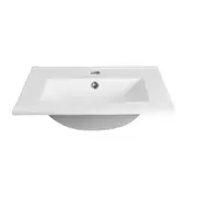 500*360*165mm Gloss White Ceramic Rectangle Insert Basin