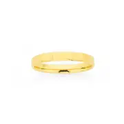 9ct Gold 2.5mm Flat Soft Edge Wedding Band - Size L