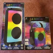 2 4" 3000w & 1500w Portable Wireless Bluetooth Speaker LED color Chng ZeroStatik