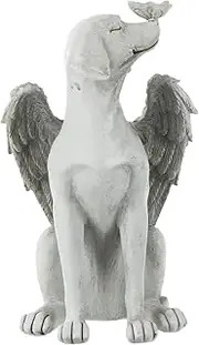 SUPVOX Dog Memorial Angel Statue Resin Garden Ornament Tribute for Beloved Pets Cherished Pet Memorial for Outdoor Use Remembrance of Lost Dogs Beautifully Crafted
