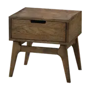 Paris Hardwood Bedside Table | Rustic Walnut