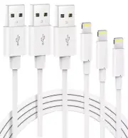 Lightning Cable Mfi Certified Iphone Charger Cable, 3Pack 1M 2M 3M Long Lightni