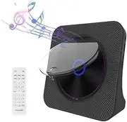 Enegg Portable CD Player, Desktop Personal Music MP3 Player Hifi Speaker with Bluetooth FM Radio Remote Controller, Support AUX/USB, Headphone Jack