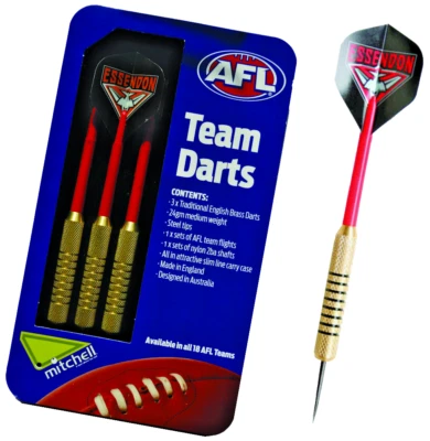 Essendon AFL Set of 3 Traditional English Brass Darts with Tracking No.