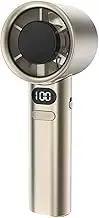 Handheld Fan 120 Wind Powerful Wind Power Mini Bladeless Fan For Camping FORvortex Boosting Air Guide System ABS Fan USB, golden