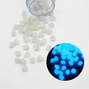 1200Pcs Glow in The Dark Garden Pebbles Stones Rocks for Yard and Walkways Decor, DIY Decorative Luminous Stones in Blue, for Fish Tank Aquarium Walkway (Color : White)