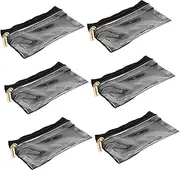 FRCOLOR 6pcs Jewelry Travel Organizer Case: Small Zipper Pouches for Necklaces Bracelets Earrings - Jewelry Storage Bags with Transparent Window Compact and Portable