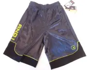 SMALL X-SMALL And1 Mens Basketball Gym Workout Shorts Gray Neon Green