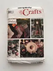 Simplicity Crafts Pattern 7952 Christmas angel stocking ornament UNCUT 1992
