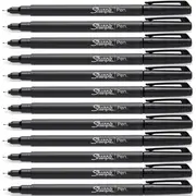 Sharpie Fineliner Pen Fine Felt Tip Stylo 0.4mm (Black) [Box 12]