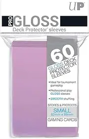 Ultra Pro PRO-Gloss Small Deck Protector Sleeves, Bright Pink (Pack of 60)