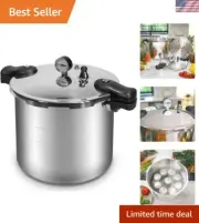 Polished Aluminum 22-Quart Pressure Canner: Ideal for Vegetables, Meats & More