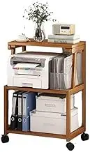 Printer Table Multifunctional Storage Rack Copier Stand Office Storage Rack Home Multi-Layer Printer Stand Printer Cart(Brown)