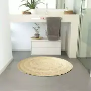 Round Area Rugs Natural Handmade Jute Braided Kitchen Carpet Indoor Bohemian Rug