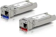 Ubiquiti UFiber SFP+ Single-Mode Module, 10G BiDi, 2 Pack, Same 10 Gbps Speed, Less Cable Required (Single Strand, LC Connector), Incl 2Yr Warr