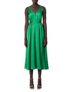 Maje Satin Look Maxi Dress