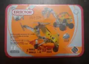 Erector Design 150 Piece Starter Set 2 Models Helicopter Backhoe Tools NEW mABA