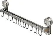 Kitchen Hangers for Utensils - Hooks for Kitchen Utensils | Organizer Suction Cup Shelf Heavy Duty No Drill Holder Removable Bathroom Closet Cabinet Refrigerator Garage