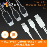 在飛比找momo購物網優惠-【魔宙】一分二 Type-C轉MicroUSB+Type-C