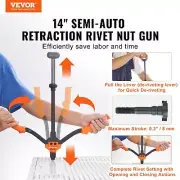 Rivet Nut Tool With M6 Mandrel/Head 14” Rivnut Tool Kit 7 PCS Metric 10-24, 1/4-
