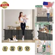 Durable 24-Inch Pet and Baby Gate – Retractable Indoor & Outdoor Safety Solution