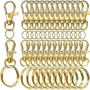 60 PCS Swivel Snap Hooks and Key Rings, Keychain Clips and Key Chain Rings, K...