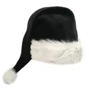 Christmas Santa Hat Plush Cap For Adult Thick Faux Fur Trim Xmas Party Decor