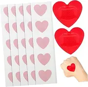 FRCOLOR Pickle Bandages 150 Pcs Heart Shaped Bandage Non Stick Bandage for Wounds Care Patch for Wounds Skin Tape Outdoor Patches Heart Patch Dressing Bandage Red Waterproof First Aid Supplies