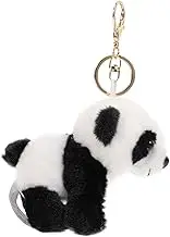 Alipis Keychain Plush Panda Shape Keyring Loop Key Chain Useful for Bag Purse Decorative and Practical