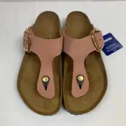 Birkenstock New w/ Box Gizeh Big Buckle Old Rose Nubuck Leather Nar Select Size