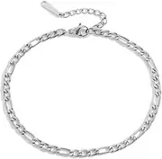 [EIYIELX] Men Women Foot Jewelry Leg Chain Ankle Chains(Silver)