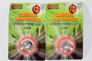 2 Pumpkin Masters Xtreme multi Strobe Flashing LED Pumpkin Light TRICK OR TREAT
